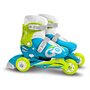 Role, Stamp, Skids Control, De la incepator la avansat, Cu 3 roti, Ajustabile, Inchidere prin velcro, Cu frana, Marime 27-30, Albastru/Verde - 1