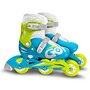 Role, Stamp, Skids Control, De la incepator la avansat, Cu 3 roti, Ajustabile, Inchidere prin velcro, Cu frana, Marime 27-30, Albastru/Verde - 3