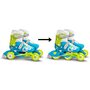 Role, Stamp, Skids Control, De la incepator la avansat, Cu 3 roti, Ajustabile, Inchidere prin velcro, Cu frana, Marime 27-30, Albastru/Verde - 5