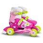 Role, Stamp, Skids Control, De la incepator la avansat, Cu 3 roti, Ajustabile, Inchidere prin velcro, Cu frana, Marime 27-30, Roz/Verde - 1