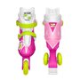 Role, Stamp, Skids Control, De la incepator la avansat, Cu 3 roti, Ajustabile, Inchidere prin velcro, Cu frana, Marime 27-30, Roz/Verde - 5