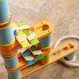 Fat Brain Toys - Rollercoaster din bambus cu bile - 3