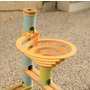 Fat Brain Toys - Rollercoaster din bambus cu bile - 6