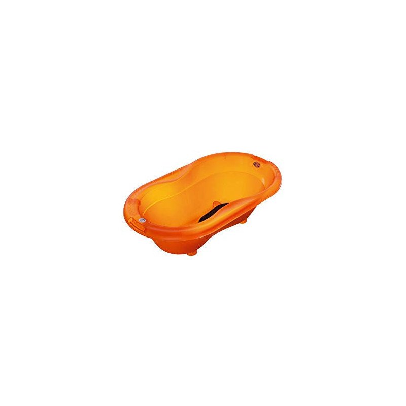 Rotho-baby design - cadita cu covoras antiderapant top translucent, orange