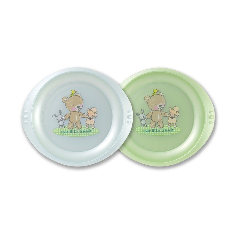 Rotho-baby design - farfurie plata littlefrends baby 2/set 6l+, blue