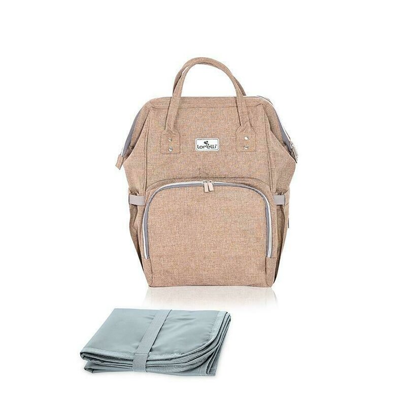 Lorelli - rucsac pentru mamici tina cu multiple compartimente, bej
