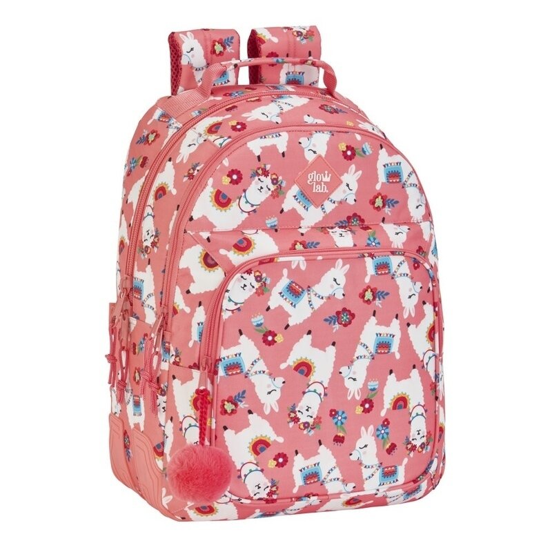 Rucsac dublu glowlab lama scoala 42 cm