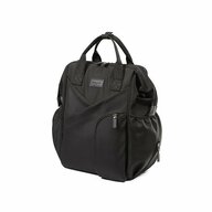 Black Friday - Reduceri Rucsac pentru mamici, BabyOno, Modern Style, Multifunctional, 12 compartimente organizare, Buzunar pentru biberon, Sistem prindere carucior, Saltea de infasat inclusa, Material impermeabil, 40 x 27 x 19 cm, Negru Promotie
