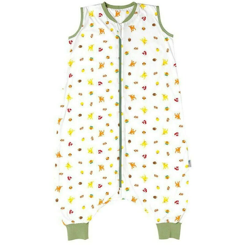 Slumbersac - Sac de dormit cu picioruse Forest Friends din Bumbac, 110x60 cm, 3-4 ani, Tog 0.5