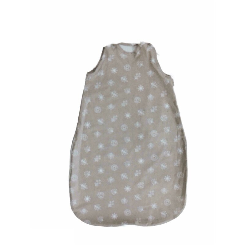 Lorelli - sac de dormit fara maneci , abstract leaves din bumbac, 95x46 cm, 0-1 an, bej/gri