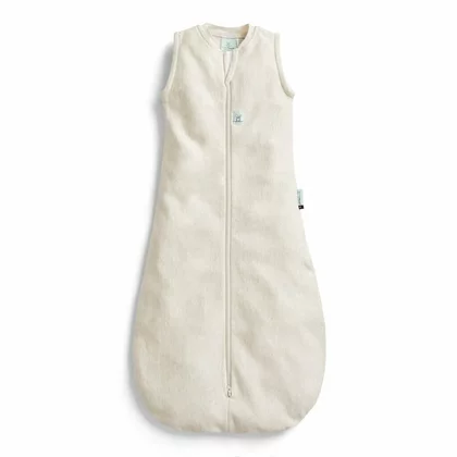 Sac de dormit, ErgoPouch, Jersey, 8-24 luni, 8-14 kg, 0.2 TOG, Bumbac organic, Fermoar bidirectional, Lavabil la masina, Croiala slim fit, Certificat non-toxic, Premiat in Australia, Bej