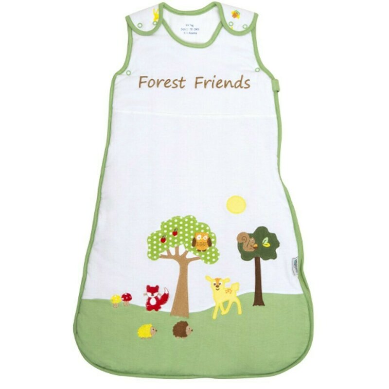 Slumbersac - Sac de dormit fara maneci Forest Friends din Bumbac, 70x46 cm, 0-6 luni, Tog 1.0