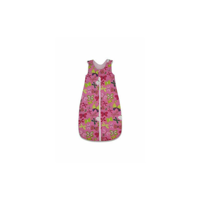 Kidsdecor - sac de dormit fara maneci parada fluturasilor 85 cm din bumbac, 85x34 cm, 6-12 luni, tog 1.0