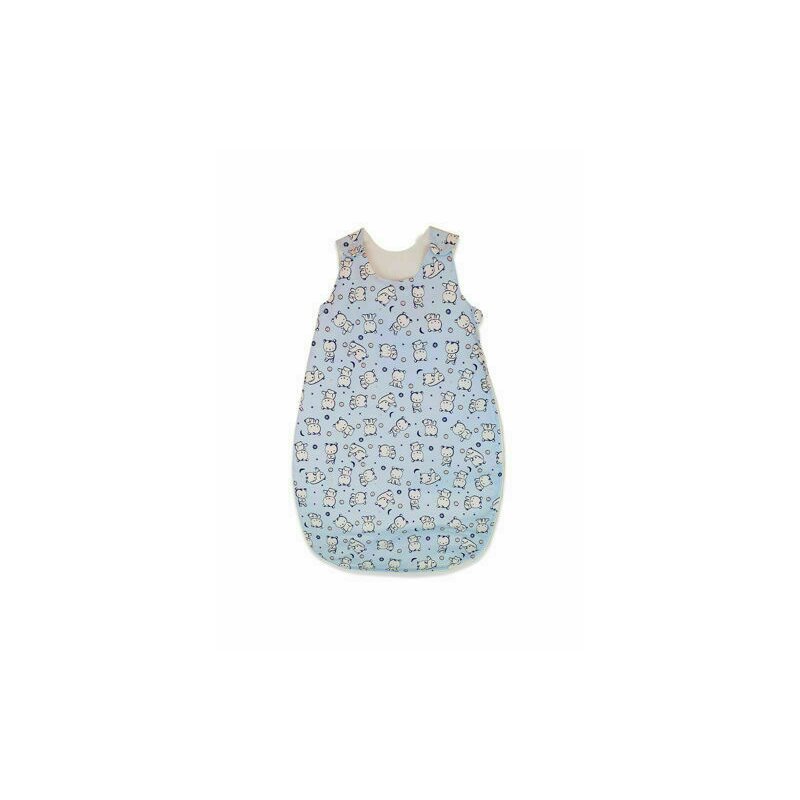 Kidsdecor - sac de dormit fara maneci baby bear 70 cm din bumbac, 70x30 cm, 3-9 luni, tog 0.5, albastru