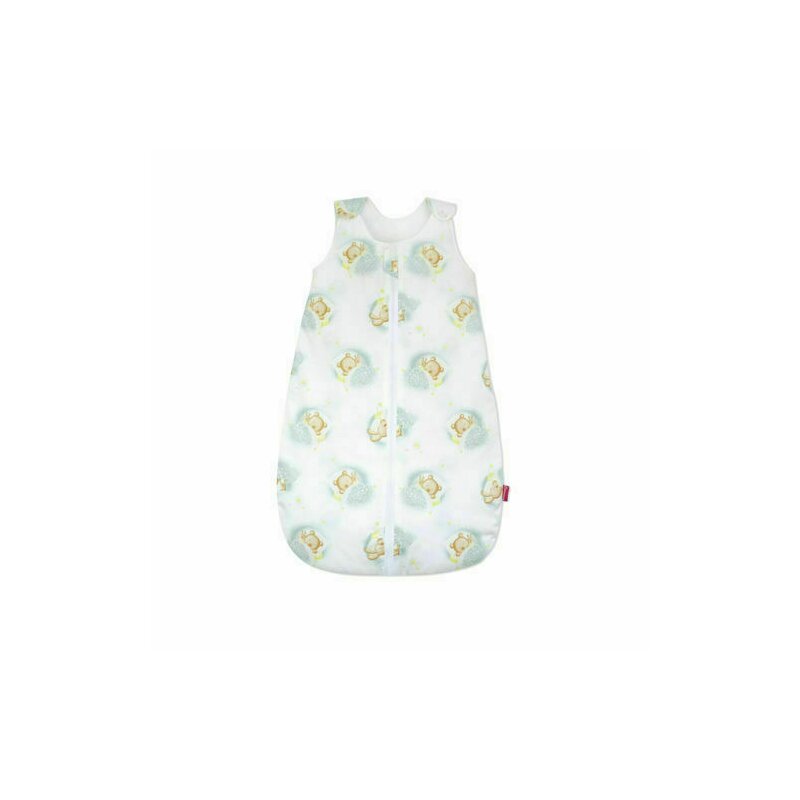 Kidsdecor - sac de dormit fara maneci blue bear's dream 70 cm din bumbac, 70x30 cm, 3-9 luni, tog 0.5