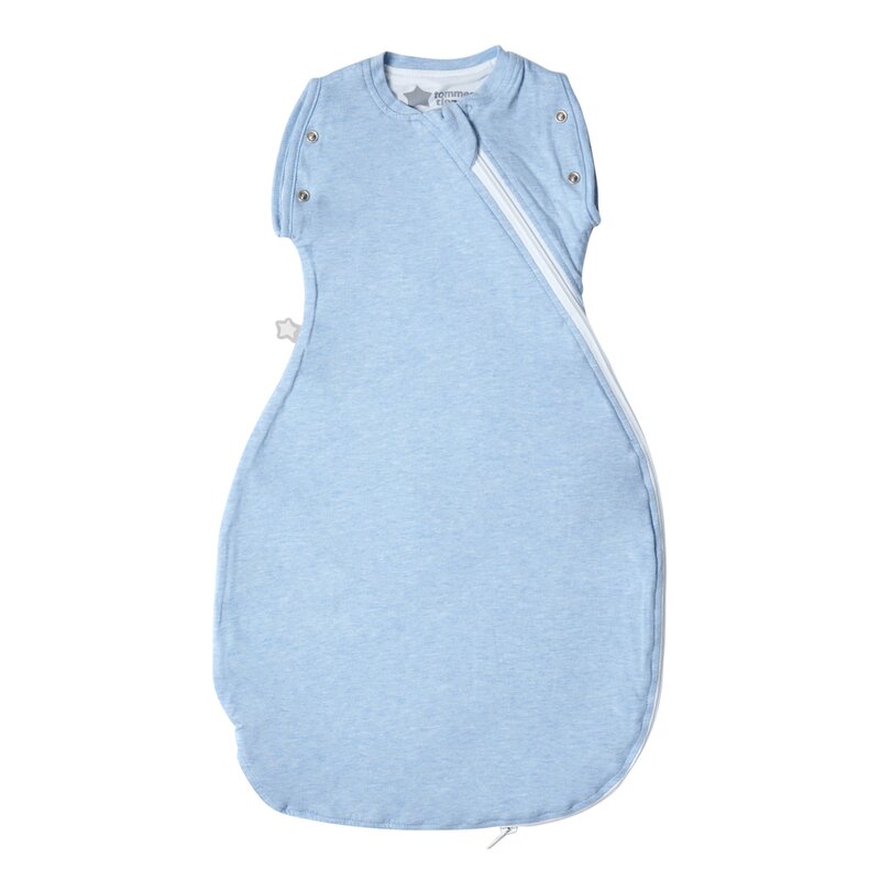 Tommee tippee - sac de dormit fara maneci din bumbac, 0-4 luni, tog 1.0, albastru