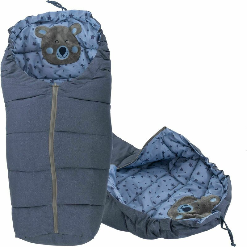 Tutumi - sac de iarna 4 in 1 ursulet, albastru inchis/gri