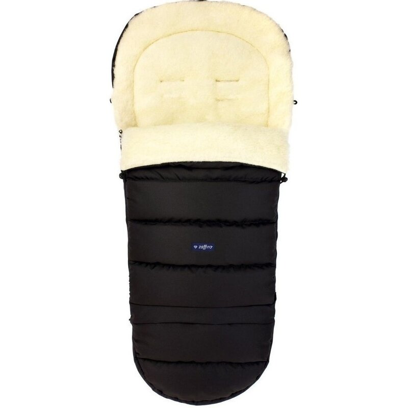 Womar zaffiro - sac termic de iarna igrow eco interior din lana oaie, 108x45 cm, negru