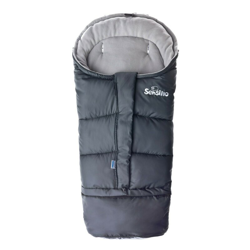 Sensillo - sac termic de iarna polar grafit 3 in 1 din poliester, 100x45 cm, gri