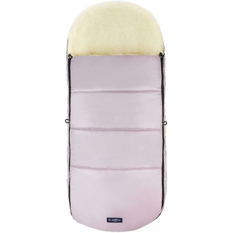 Womar zaffiro - sac termic de iarna vintro pastel interior din lana oaie, 90x44 cm, roz