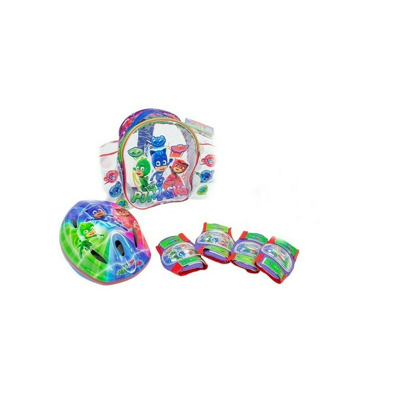 Saica - set protectii casca genuchiere si cotiere eroi in pijamale pj masks