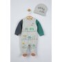 Salopeta cu caciulita pentru bebelusi Choo Choo, Tongs baby (Culoare: Galben, Marime: 6-9 luni) - 2