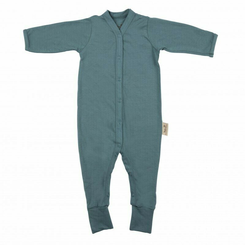 Timboo - salopeta cu maneca lunga de corp , marin, 86-92 cm, din bambus, albastru