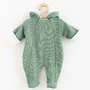 Salopeta de iarna, New Baby, Pentru bebelusi, Cu gluga, Marime 68, Din bumbac si elastan, Cu captuseala din polar, Frosty Mint