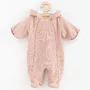 Salopeta de iarna, New Baby, Pentru bebelusi, Cu gluga, Marime 68, Din bumbac si elastan, Cu captuseala din polar, Frosty Pink - 1