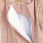 Salopeta de iarna, New Baby, Pentru bebelusi, Cu gluga, Marime 68, Din bumbac si elastan, Cu captuseala din polar, Frosty Pink - 3