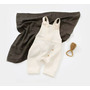 Salopeta de vara cu pantaloni lungi din muselina, BabyCosy, 100%bumbac, ecru (Marime: 12-18 Luni) - 1