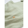 Salopeta de vara cu pantaloni lungi din muselina, BabyCosy, 100% bumbac organic, verde (Marime: 12-18 Luni) - 8