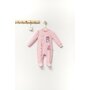 Salopeta eleganta Scufita rosie pentru bebelusi, Tongs baby (Marime: 3-6 Luni, Culoare: Crem) - 2