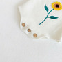 Salopeta tricotata cu floarea soarelui Drool (Culoare: Alb, Marime: 12-18 Luni) - 3