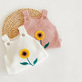 Salopeta tricotata cu floarea soarelui Drool (Culoare: Alb, Marime: 12-18 Luni) - 7