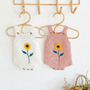 Salopeta tricotata cu floarea soarelui Drool (Culoare: Roz, Marime: 6-12 Luni) - 1