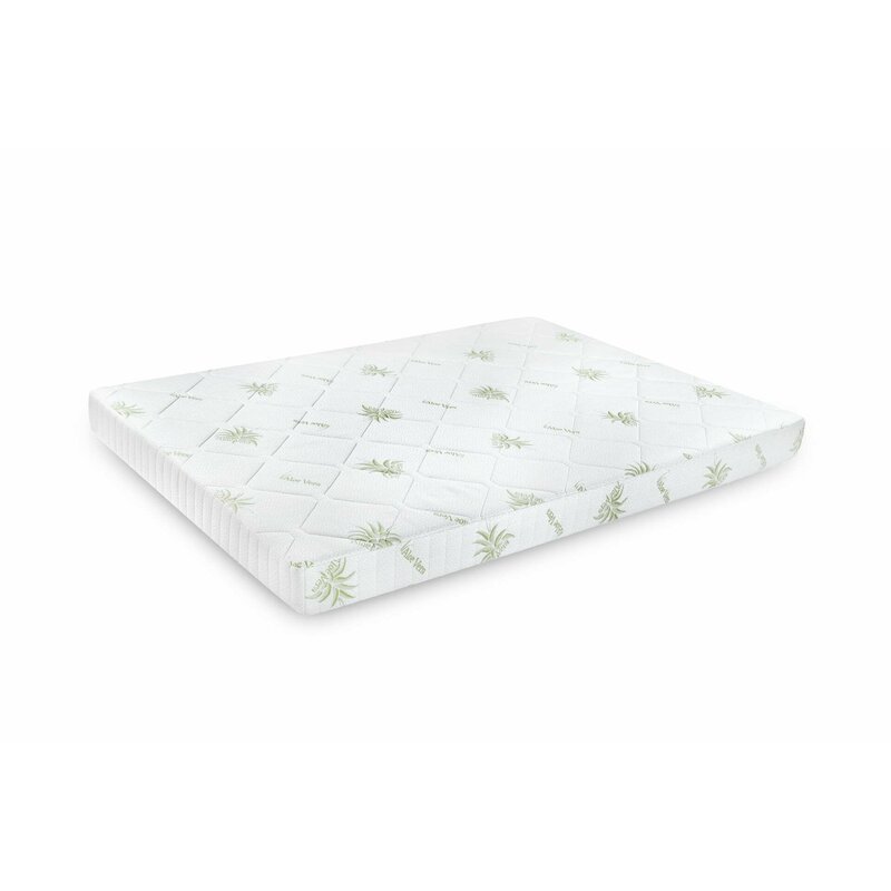 Saltea cu spumă poliuretanică Somnart FermiMax Aloe Vera 140x200, înălțime 15 cm, anatomică, husă lavabilă și detașabilă cu fermoar, fermitate ridicată