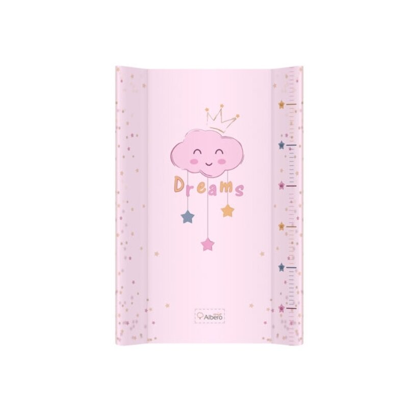 Klups - saltea de infasat bebe cu intaritura 70x47,5 clouds pink 407
