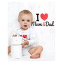 Saltea de infasat, New Baby, 50x70, Atasabila la patut, Fara substante nocive, 0 luni+, I love mum and dad - 4