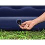 Saltea gonflabila, Bestway, Dubla, Cu pompa inclusa, Cu o parte din catifea, 191x132x22 cm, 3 ani+, Albastru - 3