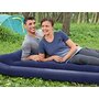 Saltea gonflabila, Bestway, Dubla, Cu pompa inclusa, Cu o parte din catifea, 191x132x22 cm, 3 ani+, Albastru - 4