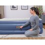 Saltea gonflabila, Bestway, Dubla, Cu pompa inclusa, Cu o parte din catifea, Pana in 300 kg, 203x193x56 cm, 3 ani+, Albastru - 14