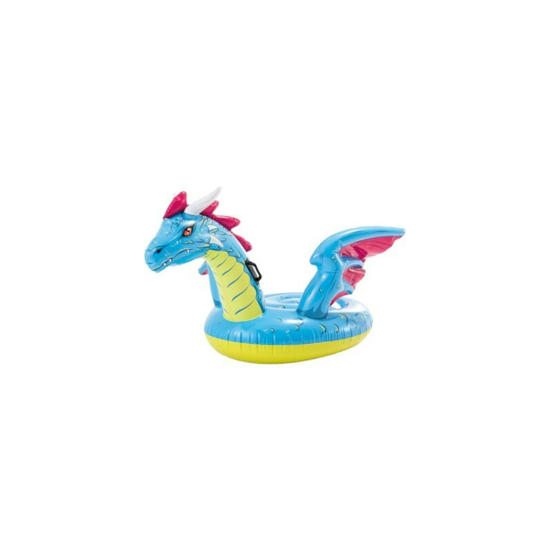Saltea gonflabila pentru copii, in forma de dragon, Intex Ride-on, 201 x191 cm