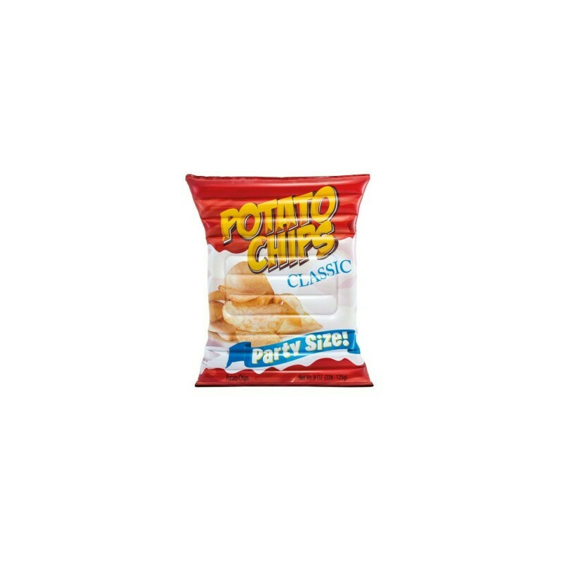 Saltea gonflabila pentru piscina, Intex 58776 Potato Chips, multicolor, 178 x 140 cm, pentru adulti si copii