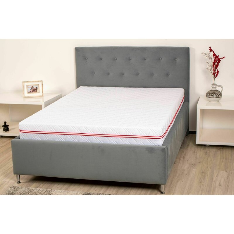 Somnart - saltea ortopedica 180x200x17 cm, 15+2cm spuma poliuretanica cu memorie, husa detasabila cu fermoar, rulata, fermitate medie