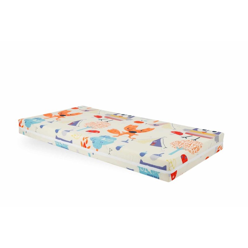 Somnart - saltea pat ortopedica cu husa protectie impermeabila pentru bebelusi si copii model bufnita 70x140