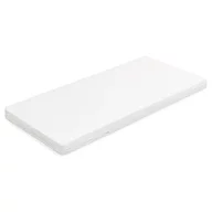 Saltea patut bebe, New Baby, Din spuma poliuretanica, Cu husa detasabila, Din bumbac, 90x40x5 cm, Alb