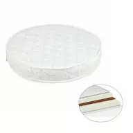 Saltea pentru patut copii, Waldin, Cocos, potrivita pentru Patut Evolutiv 7in1 Oval, Mini, 73 x 73 x 10 cm