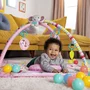 Salteluta interactiva, Bright Starts, 5 in 1, Cu arcada jucarii detasabila si bile, 5 moduri de joaca, 111x100x46 cm, 0 luni+, Roz - 9