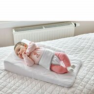 Perna antireflux, BabyJem, Reflux Pillow, Multifunctionala, Cu husa detasabila, 43 x 66 x 12 cm, Alb